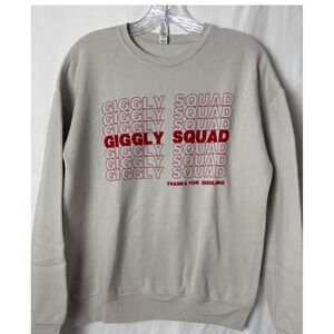 Giggly Squad Tour Sweatshirt Paige Desorbo Hannah Berner 2024 Red Gray Size S